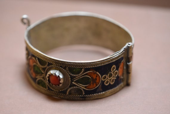 BRACELET Nbala Vintage Silver Anti-atlas , Old Ethnic Berber