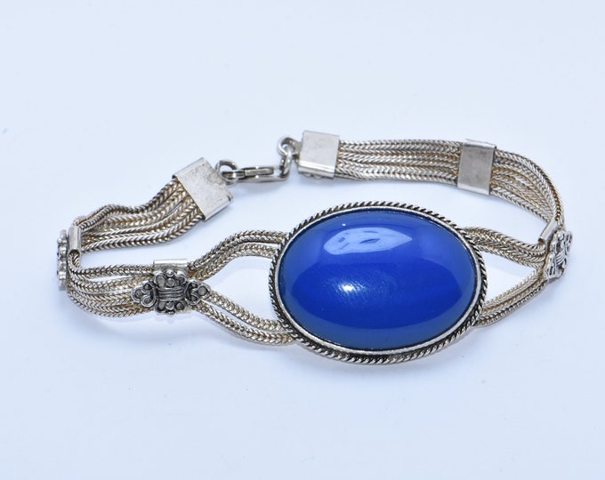 Bracelet silver 925 Bleu Bead Handmade