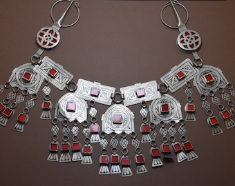 Berber Fibula Pair: Moroccan Ethnic Brass TIZERZAI Jewels