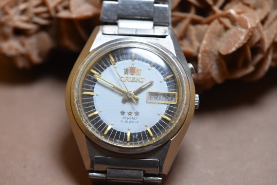 腕時計 ORIENT オリエント 自動巻き ヴィンテージ ヴィンテージ オリエント 自動巻き腕時計：ブルー文字盤 ステンレス