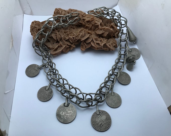 Ancien collier berbère avec piece money marocain anciennes , vintage collier ,old morocan necklace