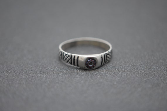 Bague touareg Ancienne solide argent fait a main … - image 1