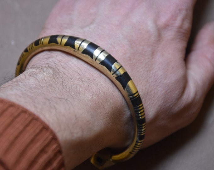 Tuareg cuff bangle bracelet,African brass Bracelet with Fancy Design, Niger bracelet touareg, cuff bracelet for men