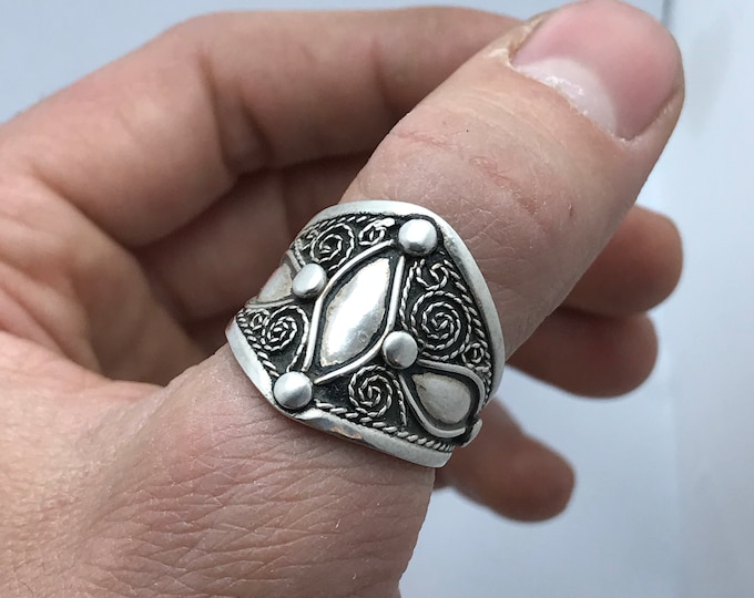 bague filigrane argent massif fait a main,berbère bague filigrane de tiznit, ,ring touareg filigran,bague marocain