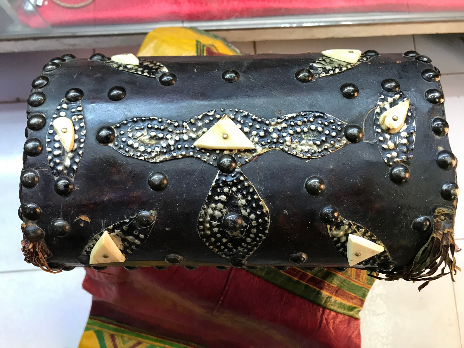 Tuareg craft leather boxtuareg box jewelry wood and leather Etsy