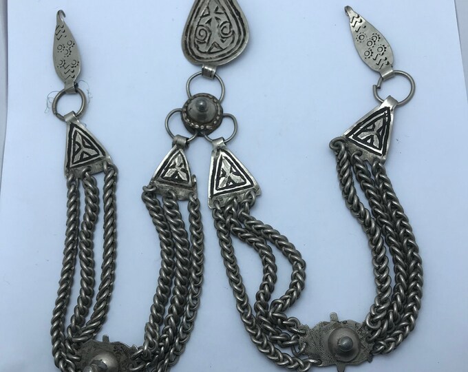 ethnic moroccan jewelry Antique Head Adornment – TALGAMUT – Ait ATTA Tribe, High Atlas Morocco