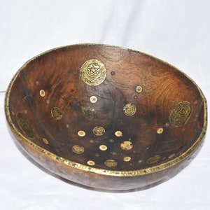 Kasriya Couscous Plate , berber zagora plate wood , ebony plate wood dogon