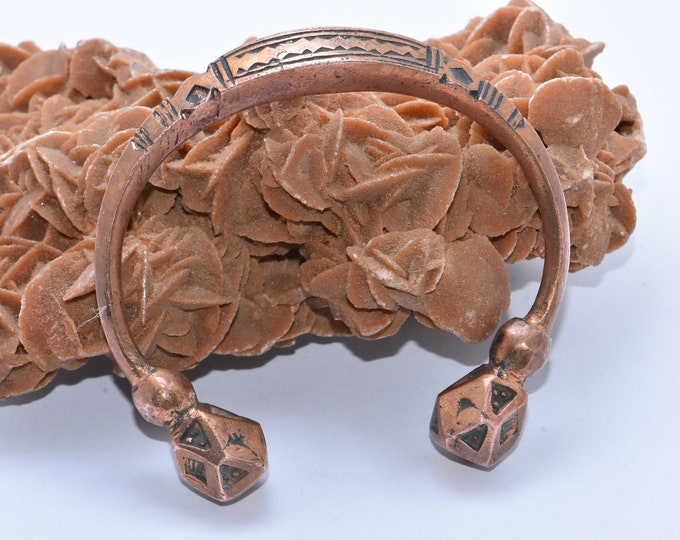 Tuareg solide bracelet Red copper ,ethnic bracelet ,bohemian Bracelet