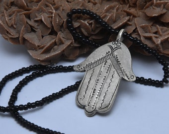 Berber Pendant Hand Fatima , Ethnic Moroccan Hand Fatima