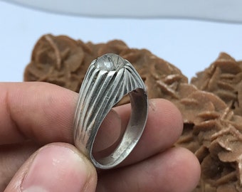 ancienne bague marocain argent avec pierre naturel 1940s