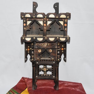 Moroccan wall Shelf Wood Handmade , Moroccan Art Wood Shelf