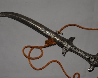 Old Koummya Dagger Silver Iron Ebony dagger 1940s