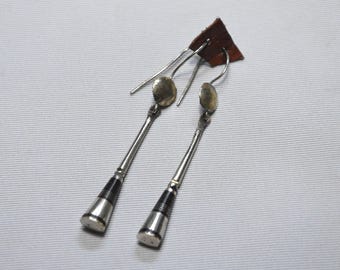 Tuareg earrings silver handmade,ethnic touareg earrings,engraving by hand