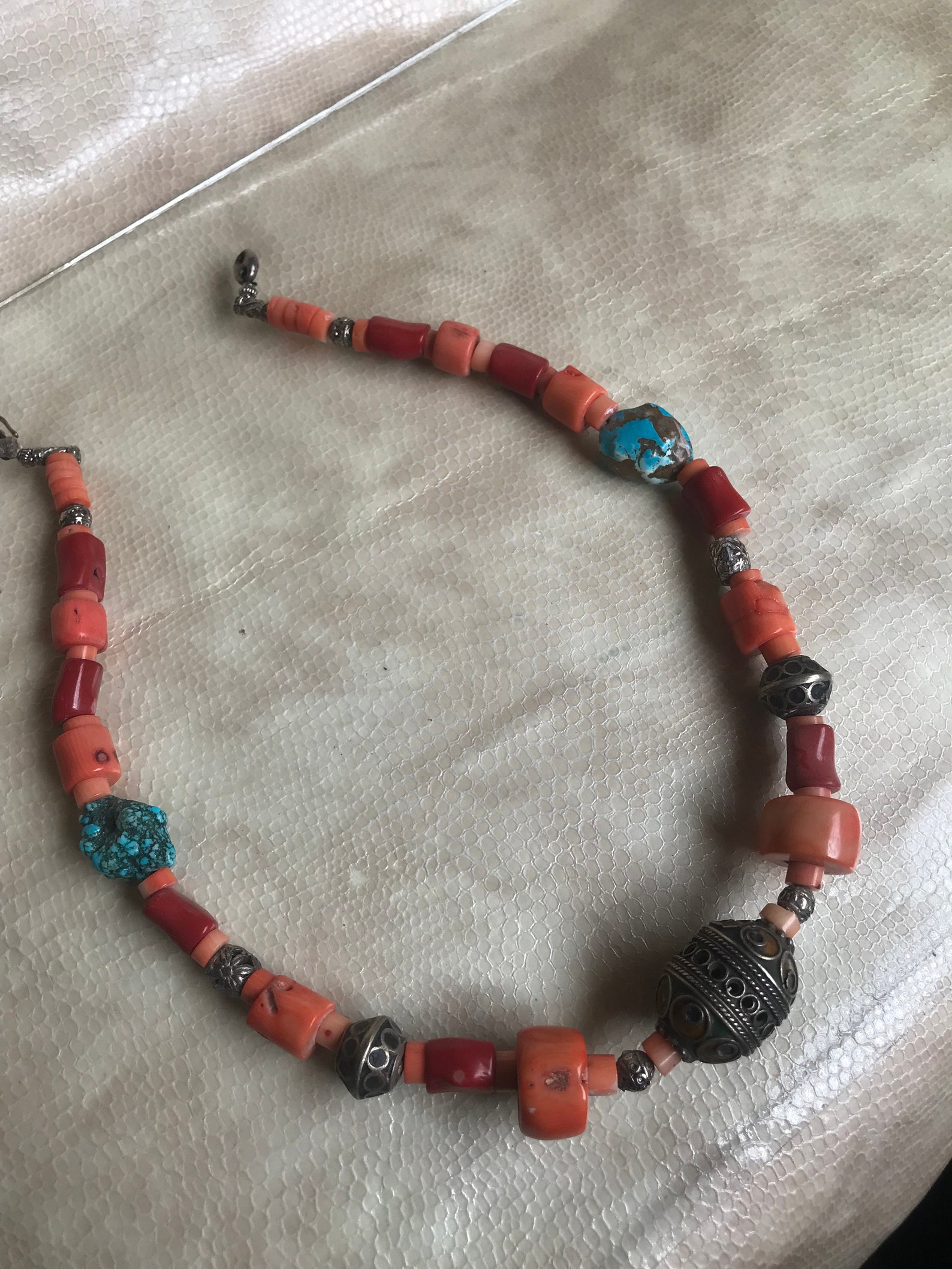 Collier marocain berbère avec perles de corail et argent bead Etsy