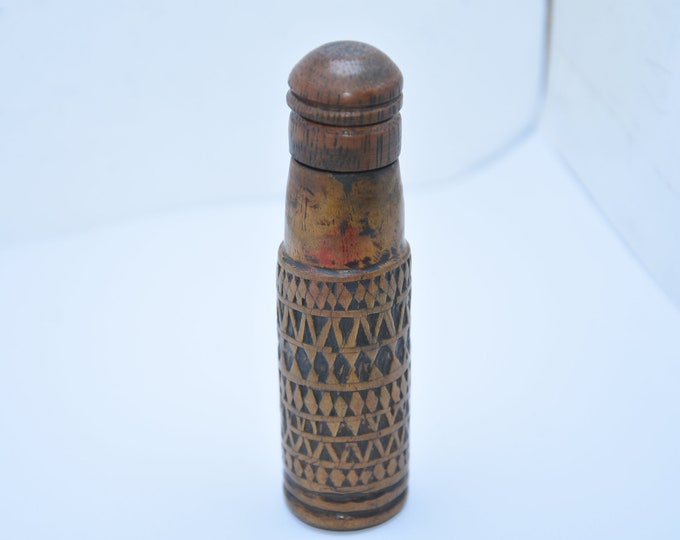 Kajal Kohl Wood Bottle ,Berber ,Morocco empty bottle