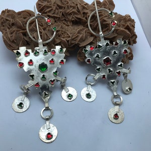 paire fibule berbère de sur marocain tafilalet ,ethnique marocaine fibule argent,fibule tiznit morocco