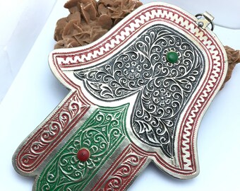 morocan ethnic hamsa ,hamsa decor ,hamsa charm