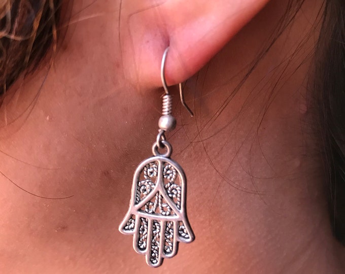 hamsa earrings ,moroccan hamsa berber,ethnic khamsa earrings