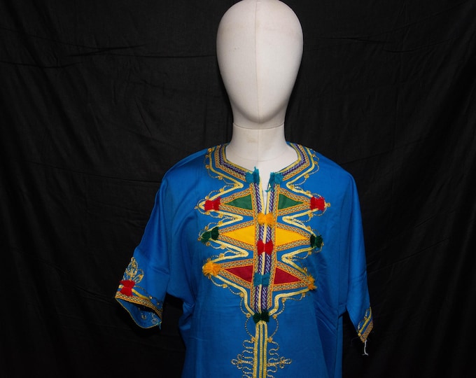Embroidered Berber Kaftan Dress: Bohemian Berber Gandoura