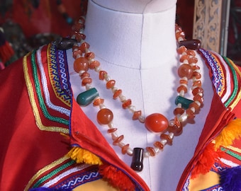 Berber Coral Necklace: North African Amulet Jewelry