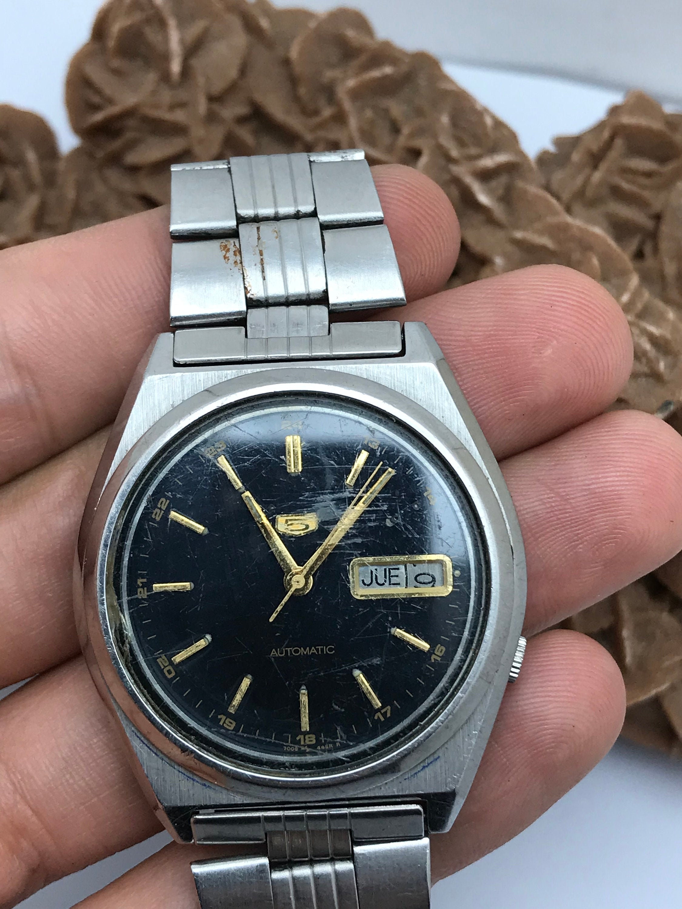 SEIKO 5 7009-876A Men's Automatic Watch. Japan Made RARE - Etsy Hong Kong
