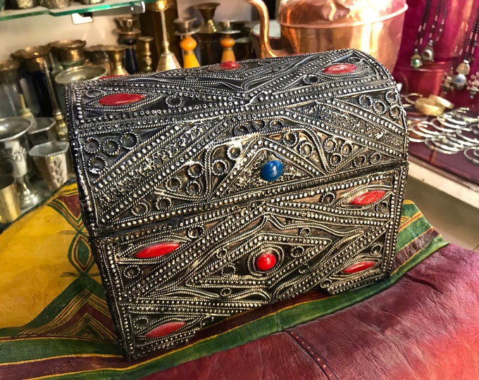 berber moroccan jewelry box, handmade box jewelry