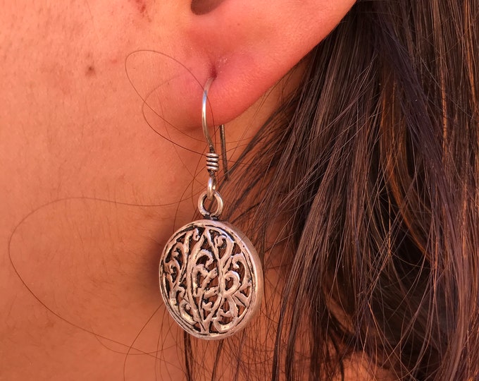 earrings morocco essaouira rorroco , berber engraved earrings gandmade silver
