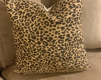 Cheetah Print Pillow Cover, Cheetah Throw Pillow, Dark Brown Cheetah Print Pillow Cover, Leopard Pillow Cover
