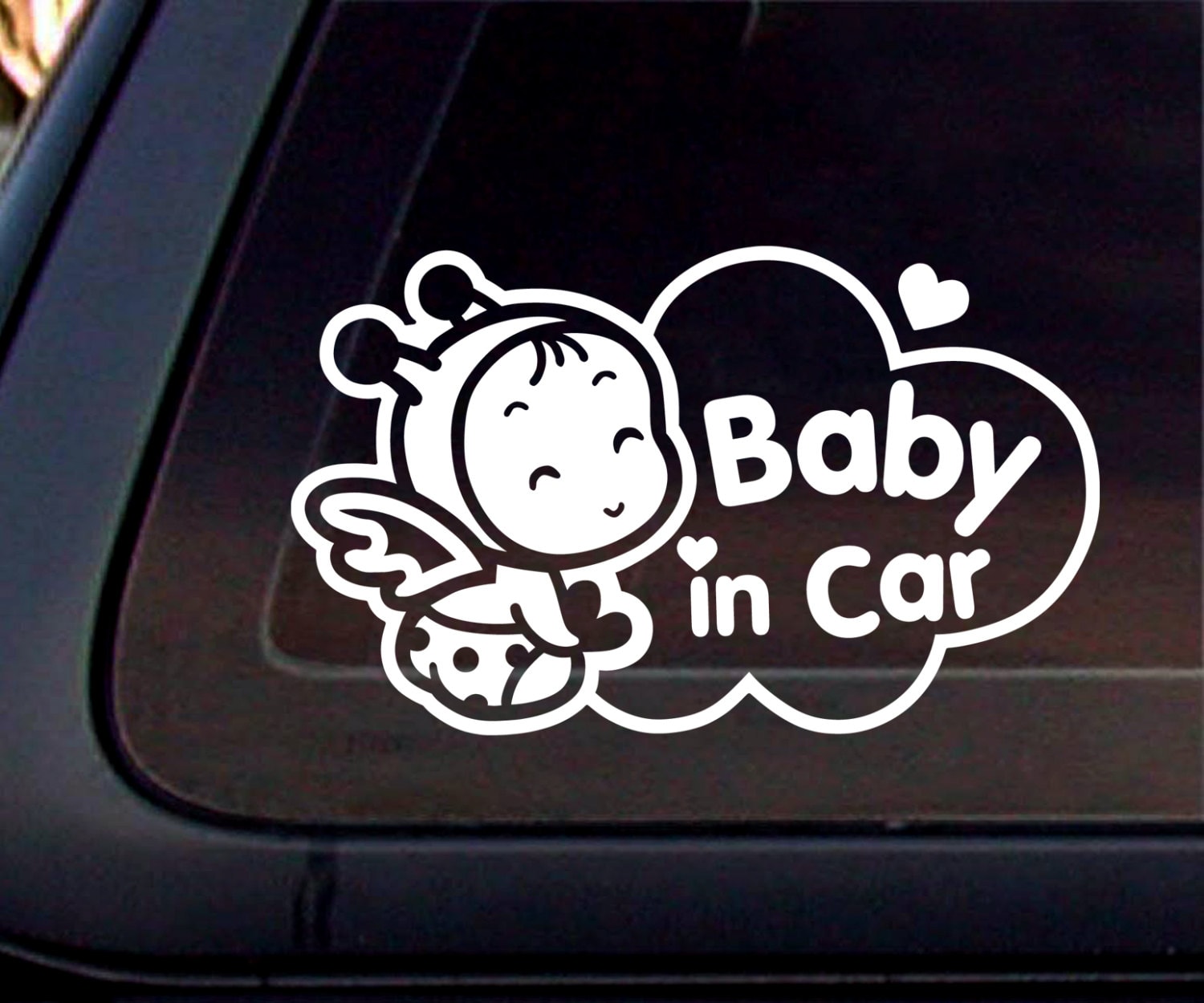 Baby in Car Bee 7x5decalstickercar Window Decal Car Etsy Australia