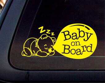 Bear Baby On Board 7"x4"