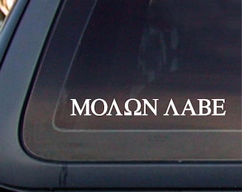 Molon Labe Gun Rights "Come and Take Them" 8.5x1, Decal,sticker, car window decal,car window sticker.            *Free Shipping*