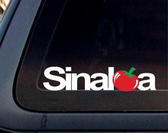 Sinaloa Tomate Tomato Mexico 8.5 x 2,Decal,Sticker,Car window decal, Car sticker. *Free Shipping*