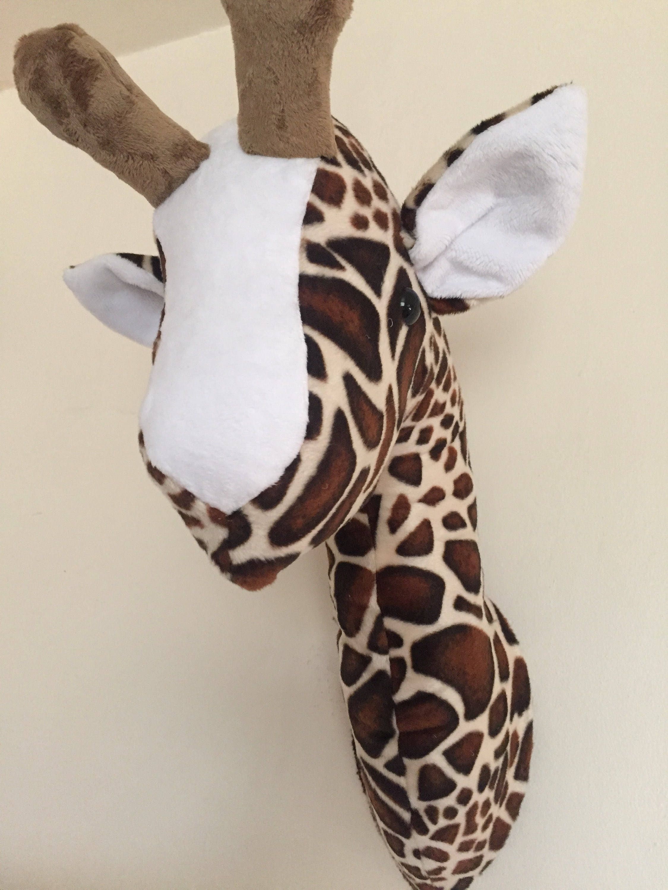 stuffed giraffe head