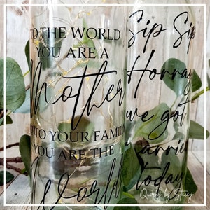 Personalised Wine Bottle Decal: Custom Quote Vinyl Label