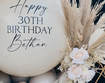 Personalised Custom Vinyl Decal : Party Transfer For All Occasions - Best Fits 18/24 Inch Balloon