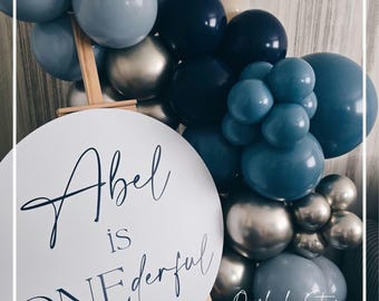 Personalised Sign Vinyl Decal: Acrylic Disc, Sail Board, Easel Labels