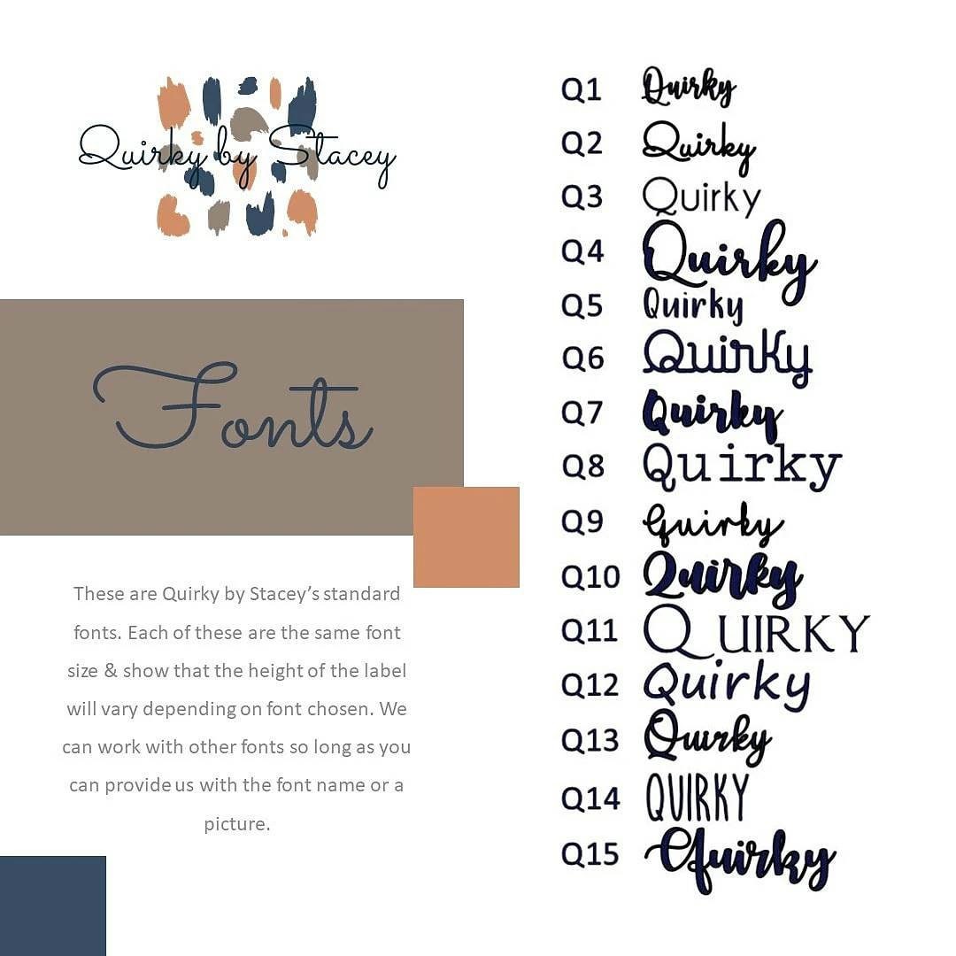 Large personalised sticky labels