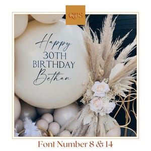 Adesivi per palloncini, vinile adesivo personalizzato, etichette personalizzate - Per palloncini per feste, palloncini per compleanni, palloncini con coriandoli, decorazioni per matrimoni, segnaletica