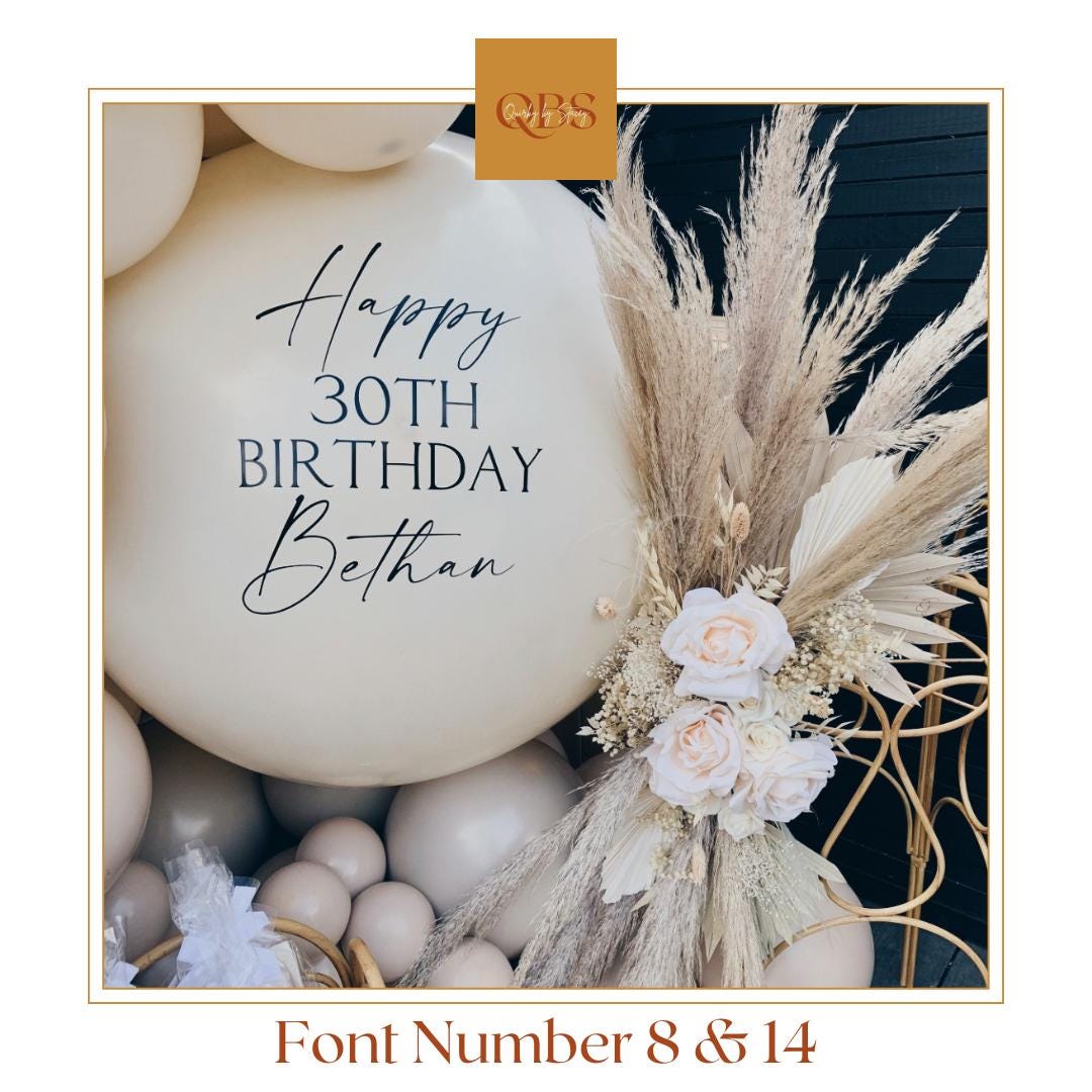 Personalised Decal Vinyl for 18/24 Inch Balloons or A4 Signage