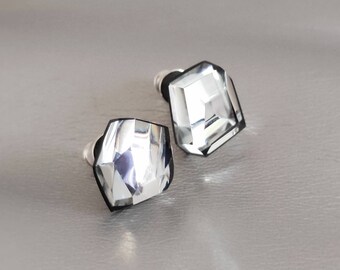 Hars Oorbellen - Spiegel Studs - Oorbellen met Spiegel - Gerecyclede Spiegel Sieraden - Upcycled Spiegel - Geometrische Oorbellen - Cadeau voor Vrouw