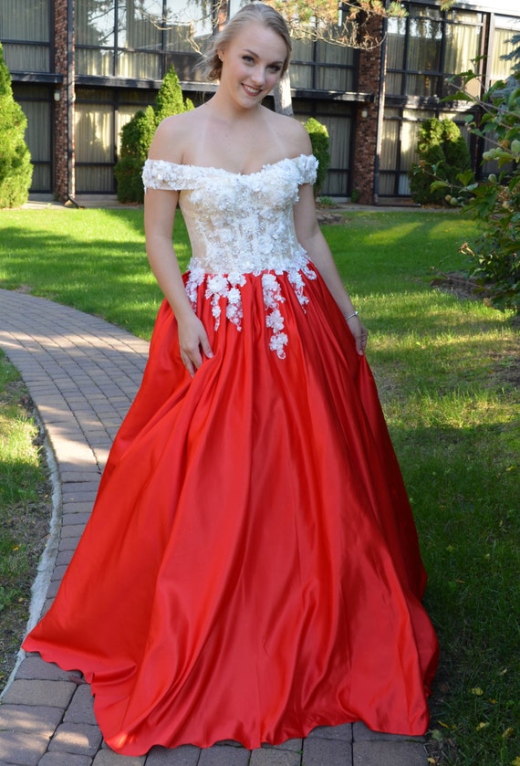 off the shoulder engagement dress