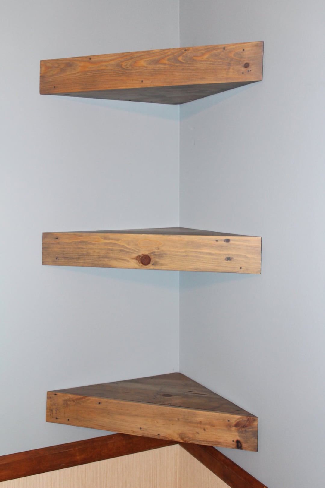 Rustic Corner Wall Shelves 3 Etsy