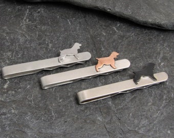 Spaniel tie slide - dog tie clip - Spaniel tie bar - Cocker Spaniel - Springer spaniel - working dog - spaniel lovers - made in Cornwall UK