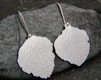 Petal drop 925 earrings - hydrangea Sterling Silver dangly earrings - flower earrings - nature lover earring - handmade in Cornwall