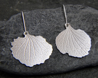 Petal drop 925 earrings - hydrangea Sterling Silver dangly earrings - flower earrings - nature lover earring - handmade in Cornwall