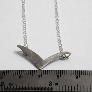 Seagull necklace flying bird bird necklace sterling silver bird necklace sea gulls inspired by the sea handmade in Cornwall image 4