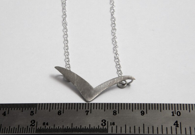 Seagull necklace flying bird bird necklace sterling silver bird necklace sea gulls inspired by the sea handmade in Cornwall image 4