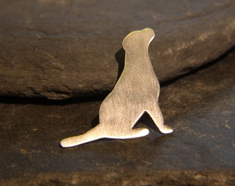 Labrador retriever pin - dog lapel pin - Labrador tie tack - Lab lovers - labrador gifts - Silver Lab - Copper lab - handmade in Cornwall UK