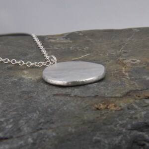 Hammered Sterling Silver Pebble Pendant - Sea Inspired Necklace ...