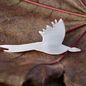 Pheasant lapel pin - flying pheasant tie tack - pheasant broach - shooting and field sports gifts - game birds -  handmade in Cornwall UK